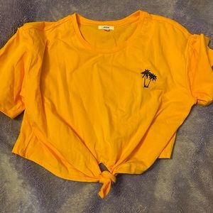 Summer front tie t-shirt